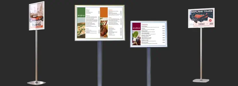 menu stand lollipop stands